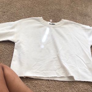 White Crop Top Sweater